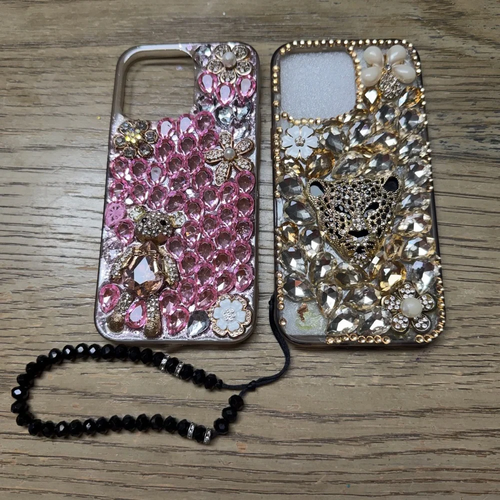 2 iPhone 14 Pro Max Luxury Bling Case